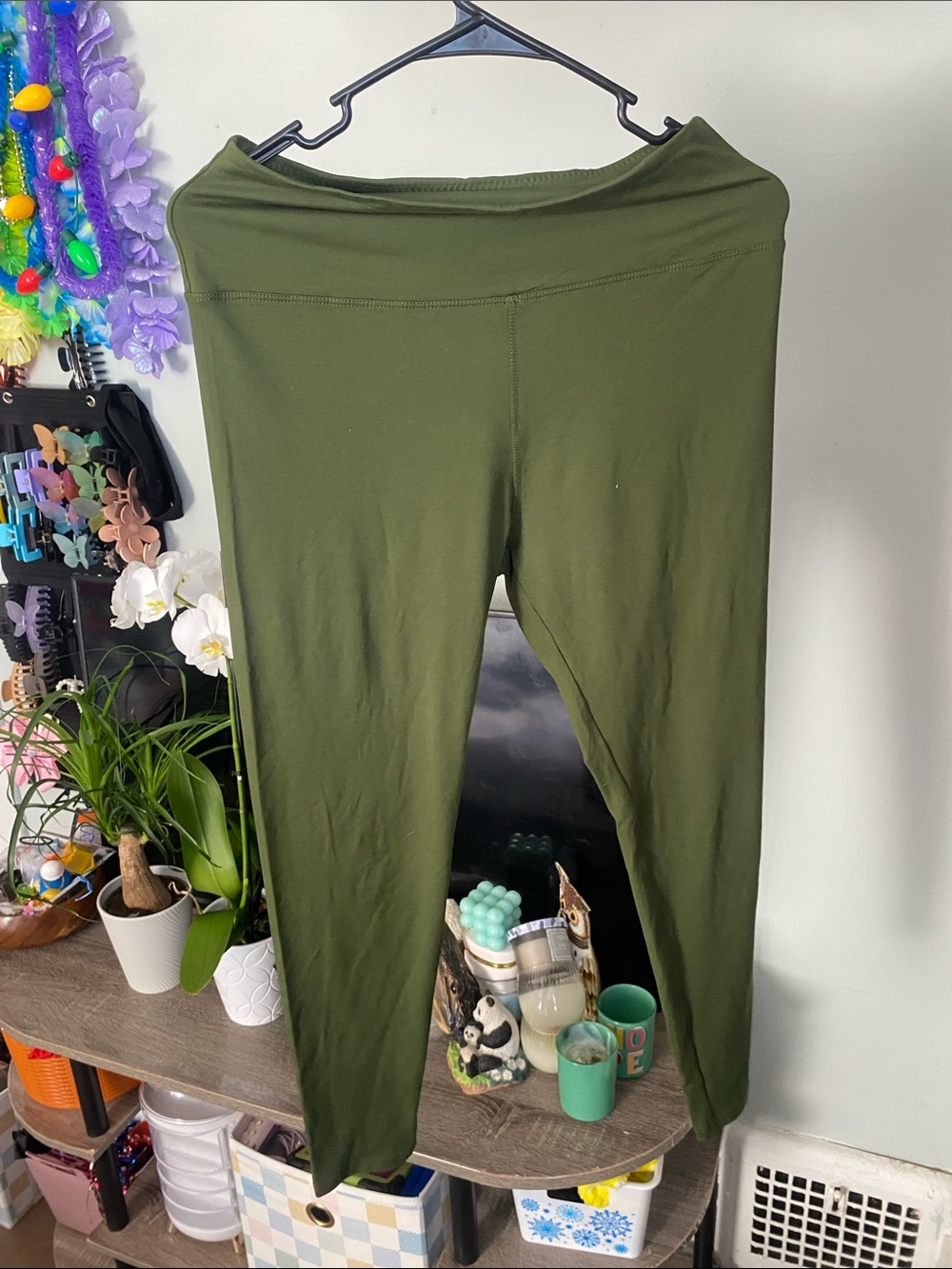 Olive Green Kids Leggings - Comfortable Everyday Bottoms